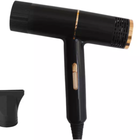 Professional low-noise black hairdryer