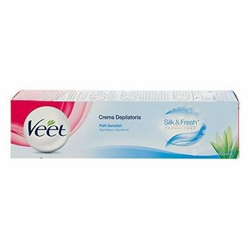 VEET Silk&Fresh Crema Depilatoria Corpo e Gambe – Per Pelli Sensibili